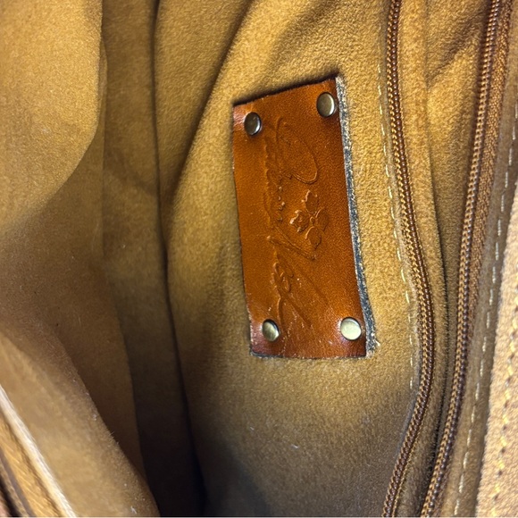 Patricia Nash Cassano Cognac Brown Leather Crossbody Bag - Picture 10 of 13